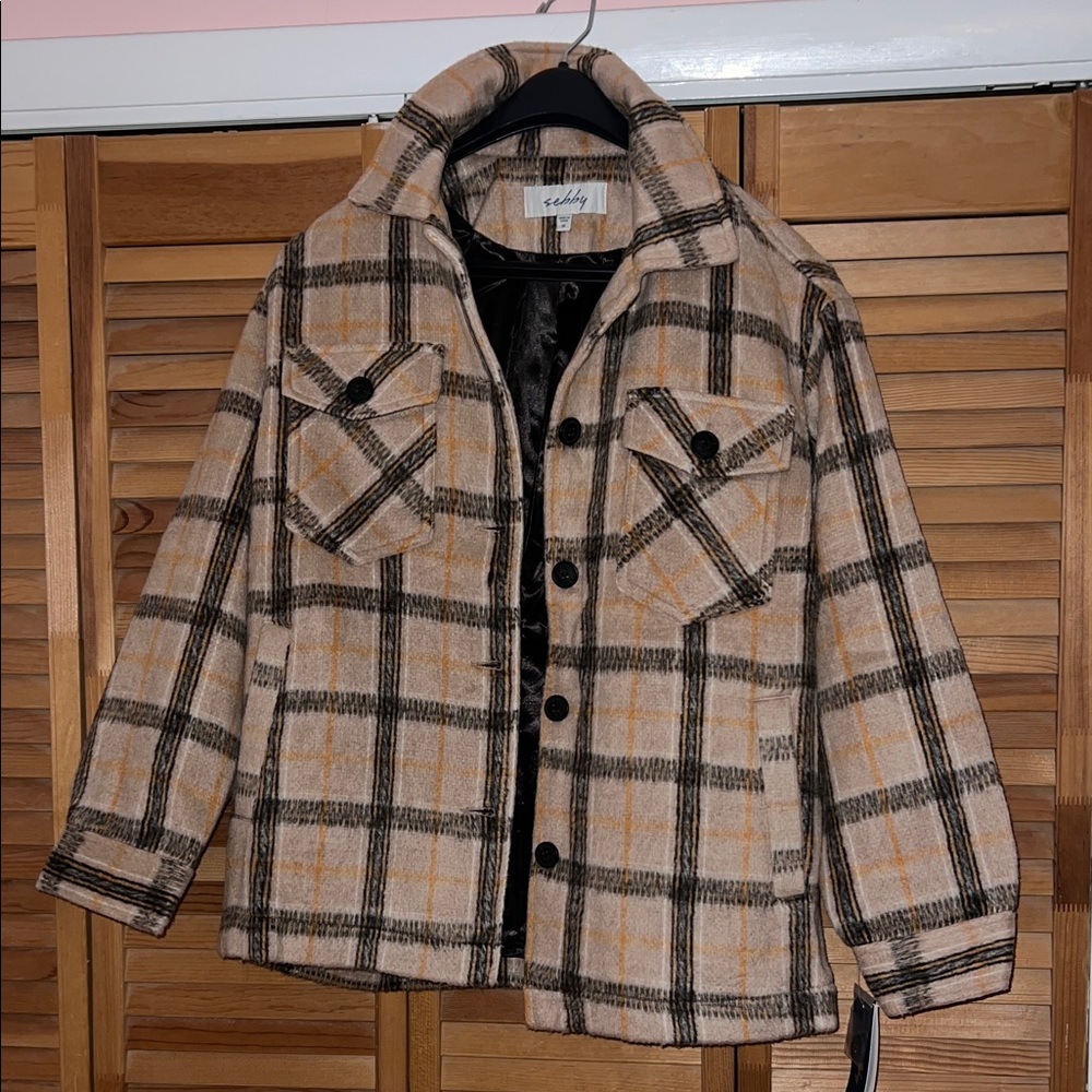 Sebby Tan and Black Plaid Jacket